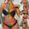 Womens Lingerie Bodysuit Fishnet Dress Hollow Out Mini