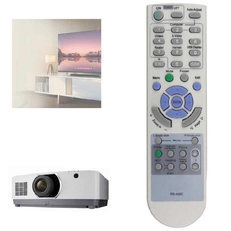 Remote Control Replacement for NEC Projector Rd-450c Long Control Distance