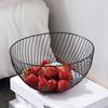 Iron Art Fruit Bowl: Modern Nordic Snack Storage Basket for Living Room Coffee Table