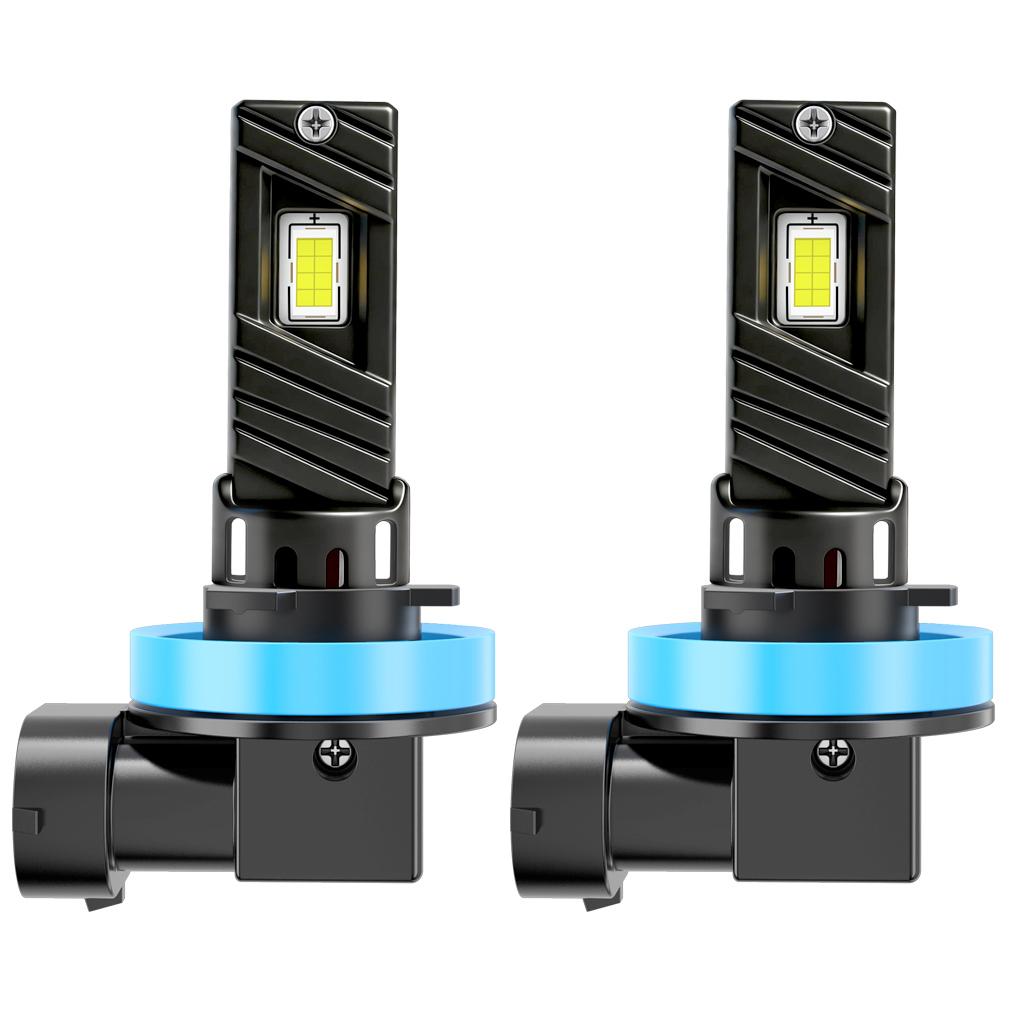 2 Stück H11 LED-Scheinwerferlampen 9005 HB3 9006 HB4 40W 20000LM Superhell Canbus Plug&Play Auto Lüfterlose Scheinwerfer Nebelscheinwerfer 6500K Weiß H11 H8 black