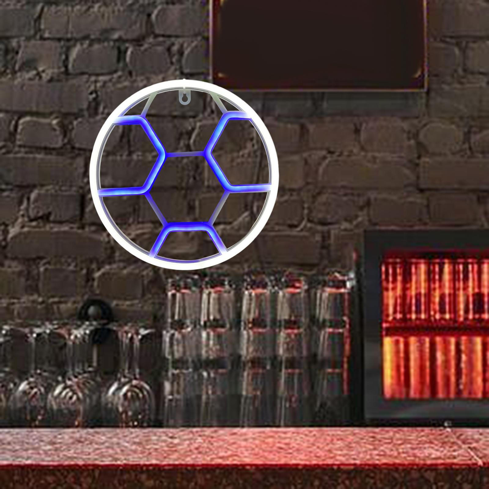 

Футбольный неоновый знак, светодиодные знаки на батарейках, декоративный фон, ночник, освещение для