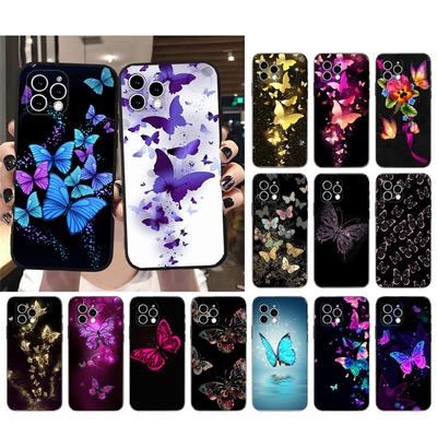 Pouzdro na telefon pro iPhone 14 Pro Max 13 12 11 Pro Max Xs Xr X 12mini 14 Plus Se Krásné pouzdro s motýlím květinovým vzorem Funda
