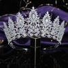 Echsio New Big Eye Zircon Bridal Copper Crowns Luxury Rhinestone for Women Wedding Accessories Tiaras for Women Party BC4626