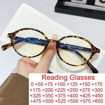 Ultralight TR90 Retro Transparent Anti Blue Light Reading Glasses Prescription Eyeglasses +1.5 for Men Women