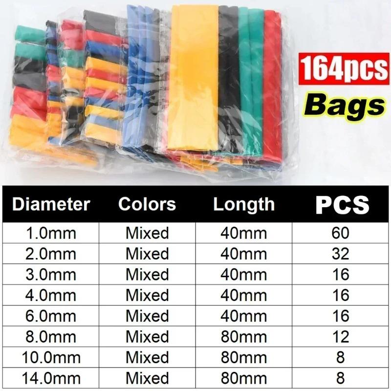 Et Polyolefin Shrinking Assorted Heat Shrink Tube Wire Cable Insulated Sleeving Tubing Set Shrinking Heat Shrinkable Tubing