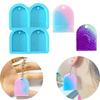 Flower Shaped Silicone Resin Mold 4 Cavity Door Hand Palms Shape Jewelry Pendant Epoxy Mold Necklace Decors Gift