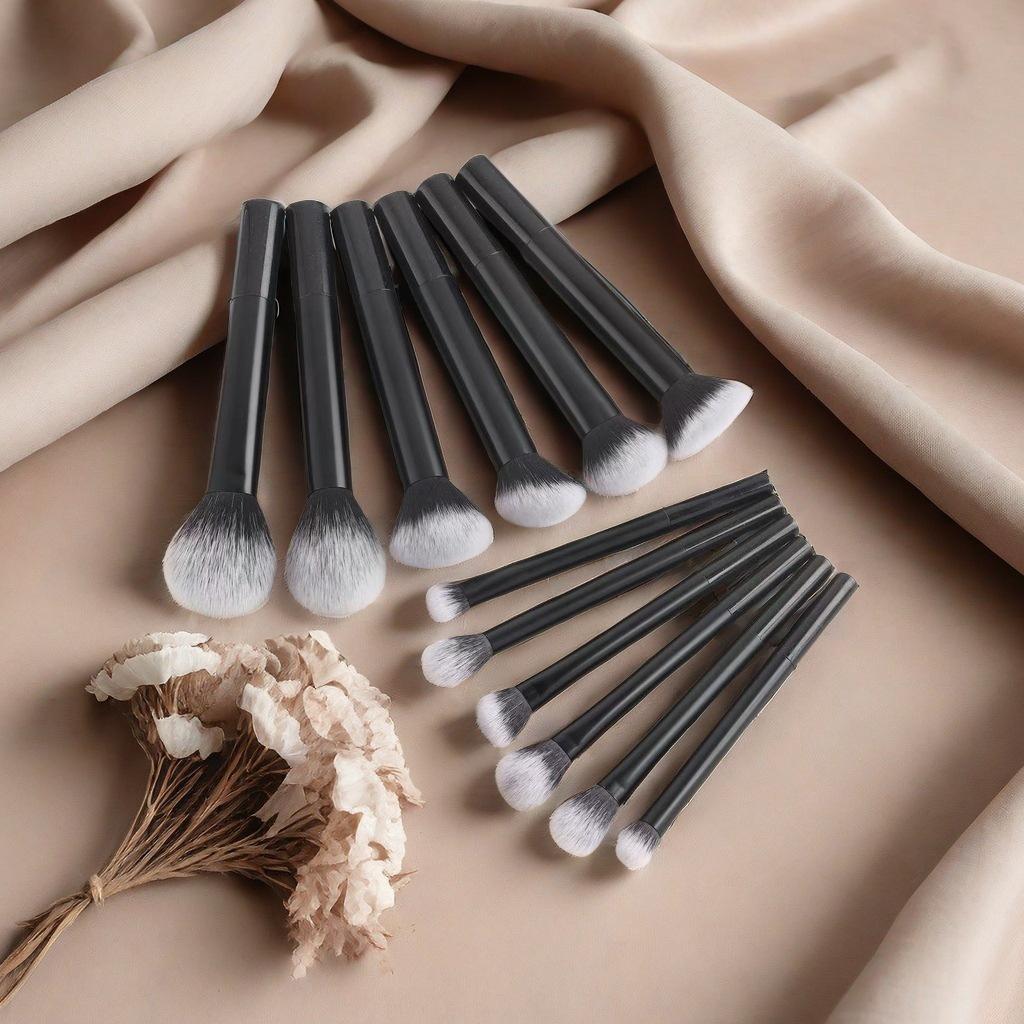 Cross-border 12-Piece Mini Makeup Brush Set: Portable Tools for Beginners