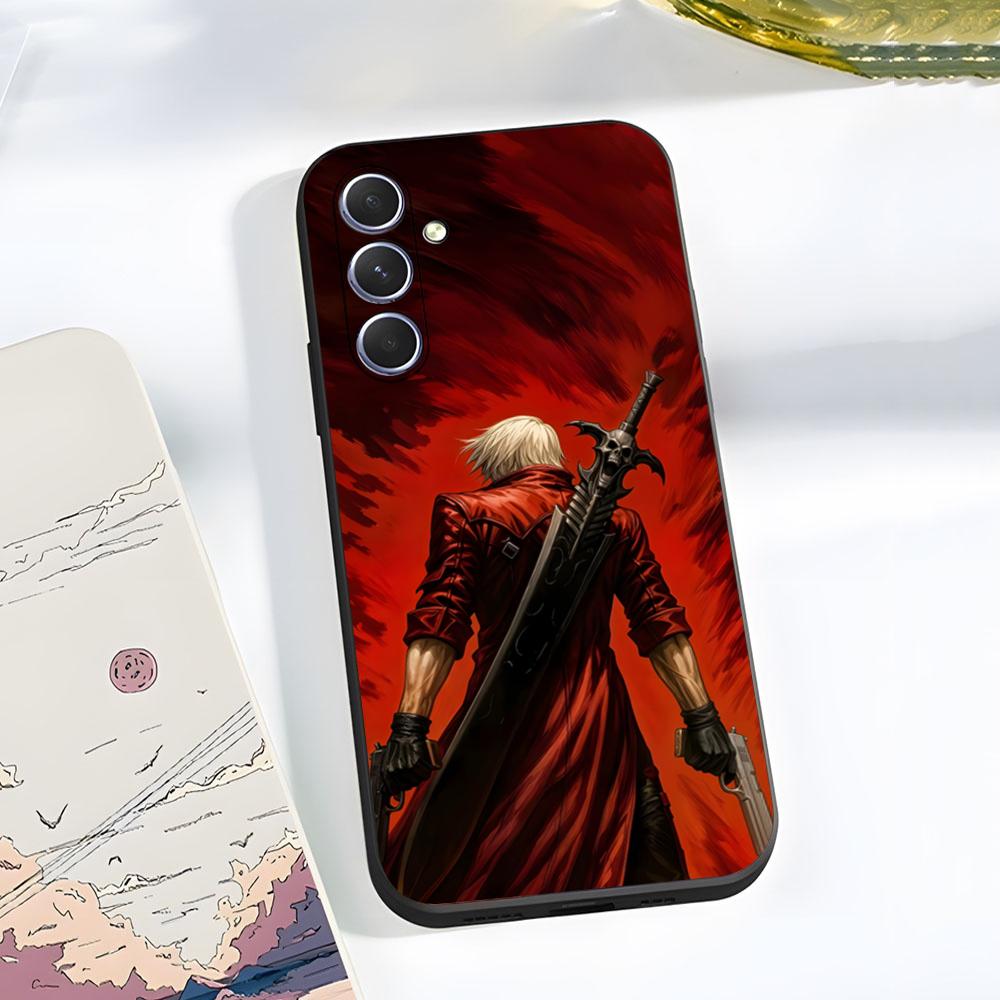 D-Devil M-May Cry Phone Case For Samsung A56 A36 A26 A16 A15 A25 A35 A55 A14 A34 A24 A54 Black Soft Shell