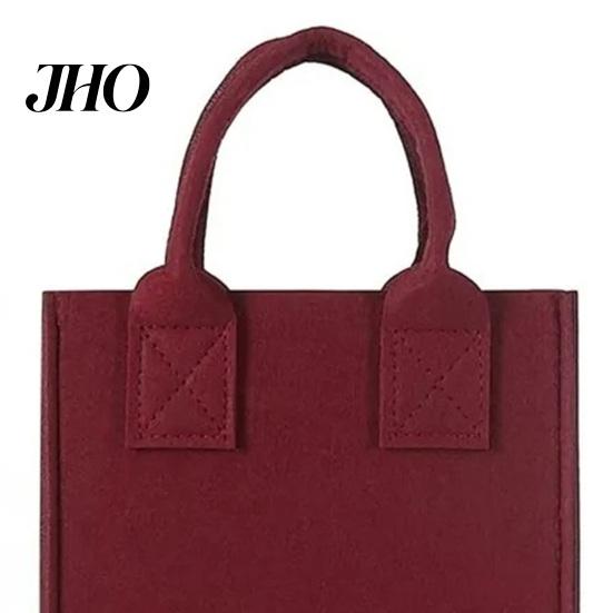 Portabottiglie da Festival Borsa Doppia con Manico Portatile Ammortizzante Resistente Borsa in Feltro Riutilizzabile per Champagne Birra Borsa Regalo Durevole