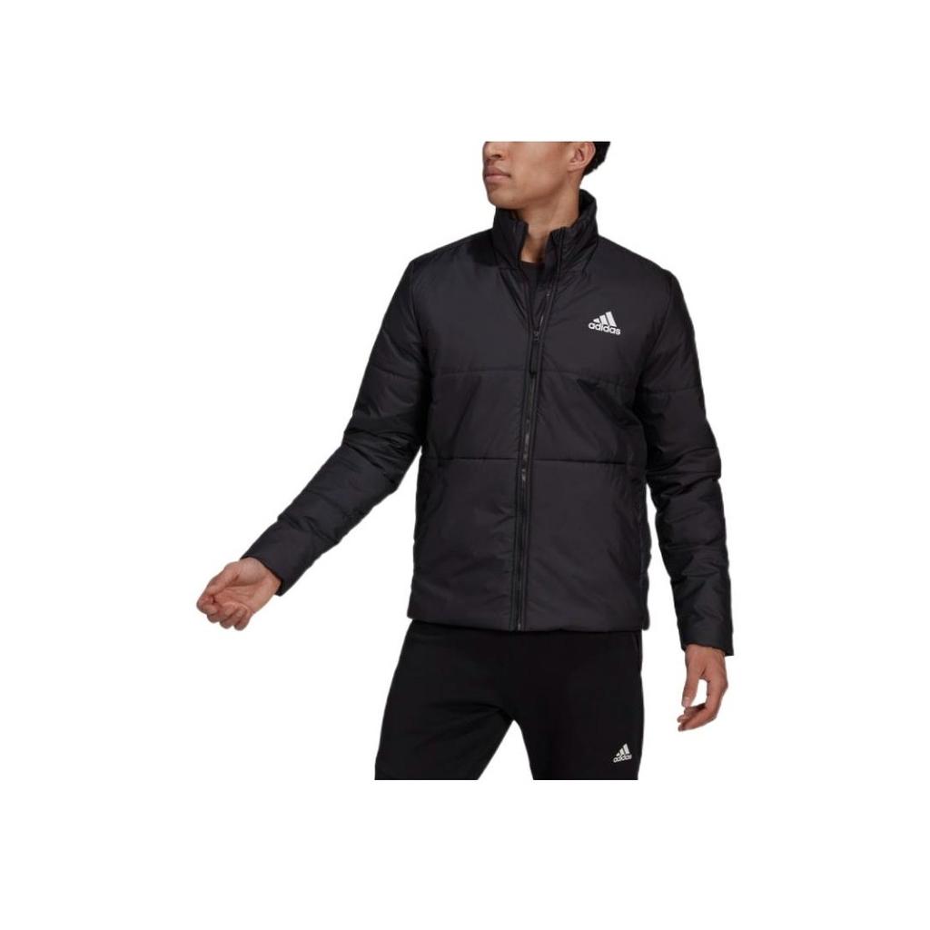 Adidas Logo Print Zip-Up Cotton Jacket Men Jackets Black HG8758