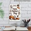 2D Flat, 1pc Gentleman's Accessories Father's Day Metal Wall Art Sign "Happy Father's Day" - 8*12 Inch Aluminium Home Decor, Retro Dapper Style Wall