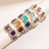 Drip Oil Geometric Elastic Bracelet Retro  Unique Hollow Out Irregular Splicing Women'S Bracelet Jewelry Accessories Gift