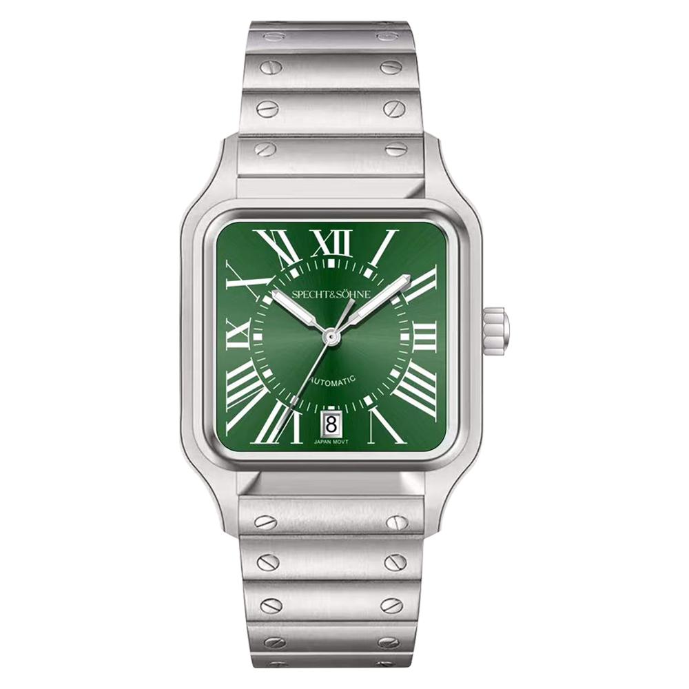 Top-Marke Luxus Herren Automatik Armbanduhr Miyota 8215 Movt Saphir Quadratisch Stahl Wasserdicht Reloj Hombre JAPAN-Miyota-8215