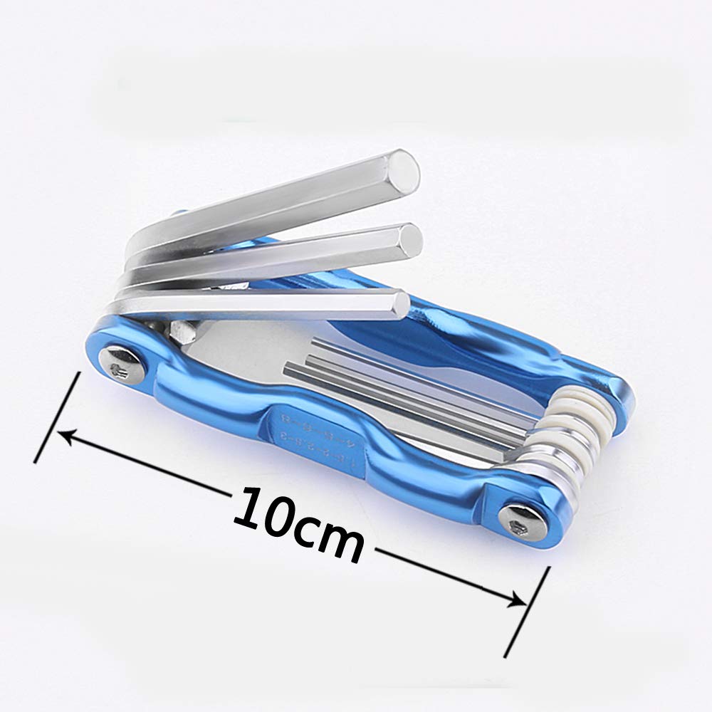 BESTU Sechskantschlüssel-Kugelmesser-Set, klappbar, spitz, L-förmig, Typ, 1,5/2/2,5/3/4/5/6/8 mm, 8-teiliges Set, lang, präzise, ​​8-in-1