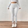 Women's Fleece-Lined Ribbed Thermal Leggings High-Waisted Slimming Design With Pockets Shapewear Leggings For Lifted Buttocks