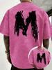 2026 Summer New Style Unisexs Retro Washed Pure Cotton TShirt Casual Fashionable Simple Letter Pattern Print Comfortable
