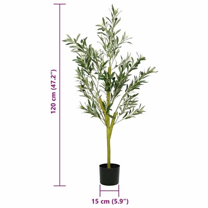 VidaXL Olivier artificiel 450 feuilles 120 cm vert, plante artificielle, fausse plante, faux arbre, faux olivier, arbre 4103568