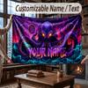 Octopus Sea Life Theme Throw Blanket Custom Name Text Personalized Blanket Soft Cozy Blanket for Home Sofa Bed