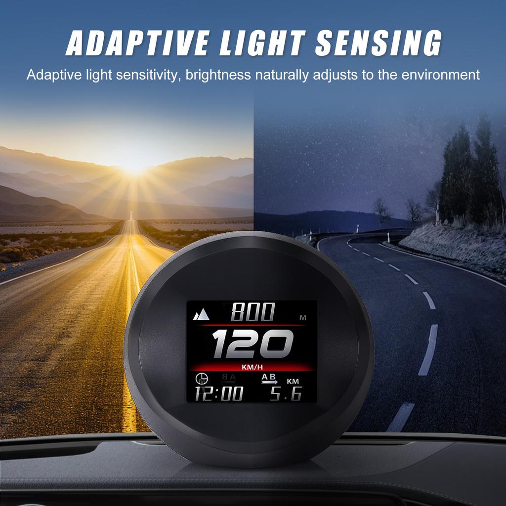 GPS Car HUD Multiple Dynamic Expressions Vehicle Speed/Mileage/Altitude/Clock/ Speedometer Head-up Display For Universal All Car