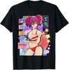 Anime Bikini Girl Sexy Waifu Black T-Shirt