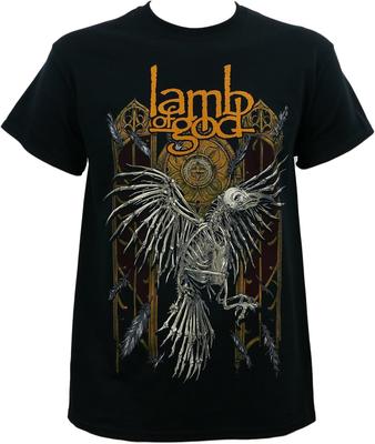 LAMB OF GOD Band Crow Skeleton Black T-Shirt 2XL
