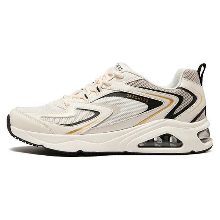 Skechers Street Tres-Air Uno Comfortable Versatile Fabric Synthetic Leather Cushioning Breathable Low-Top Casual Running Shoes 183095-BWGD 39.5
