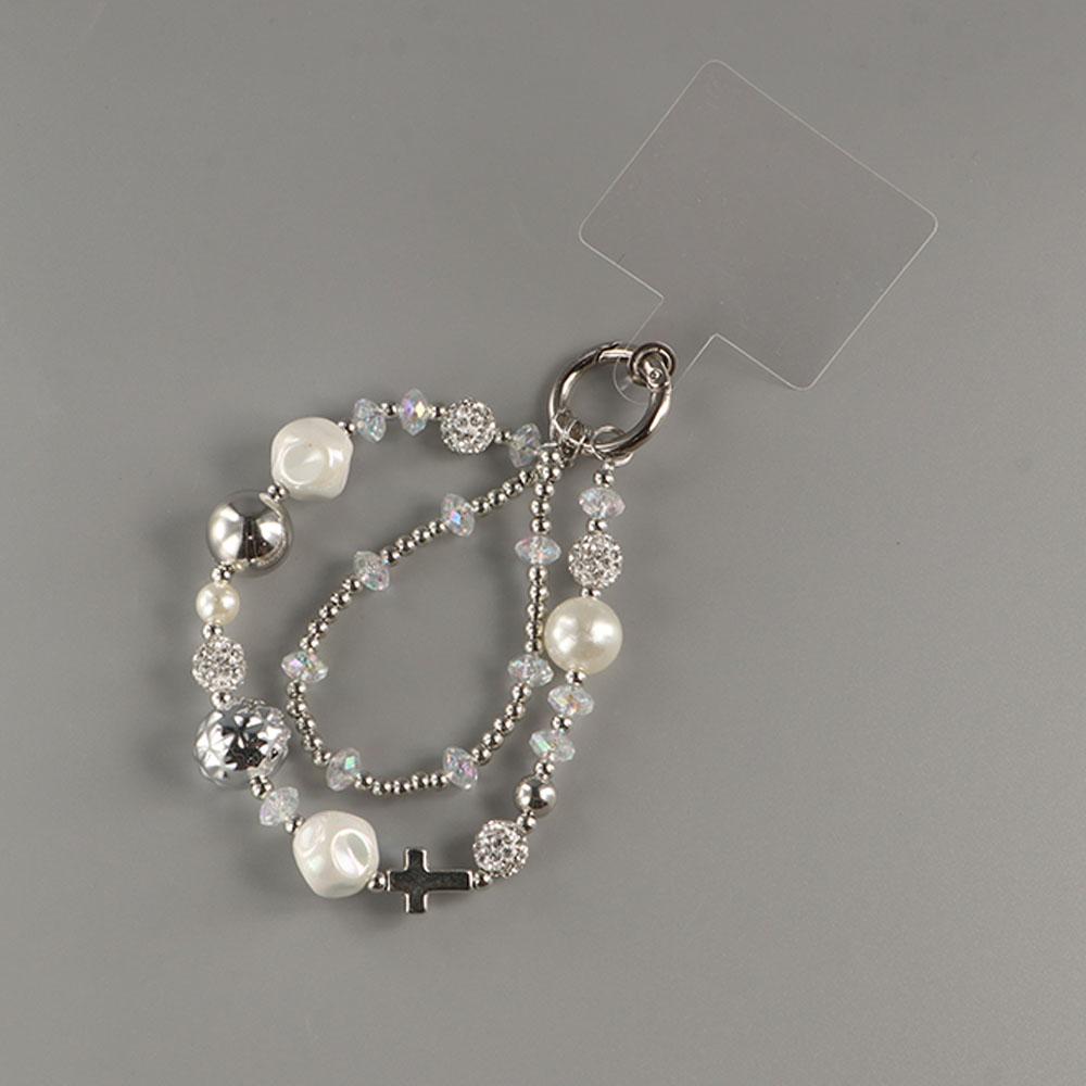 Hanging Cord Y2K Phone Chain Pearl Bead Cellphone Strap Fashion Mobile Phone Lanyard  Jewelry Gift
