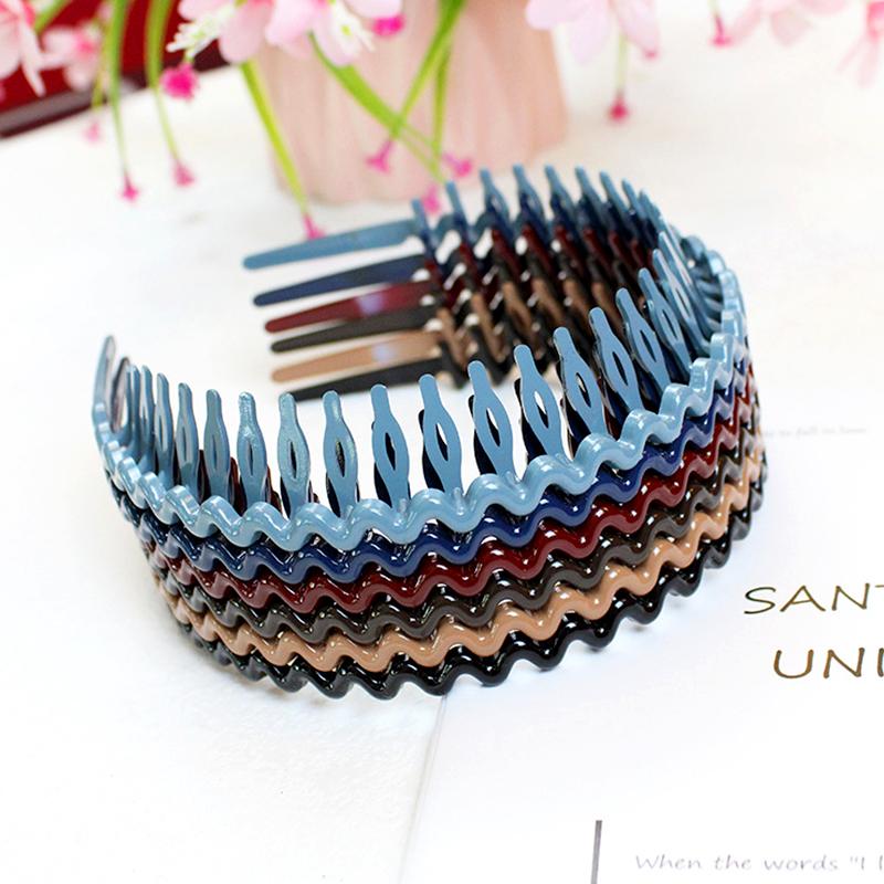 1Pc Headband Convenient Wave Big Comb Simple Hairband Fashion Headdress Hair Hoop Plastic