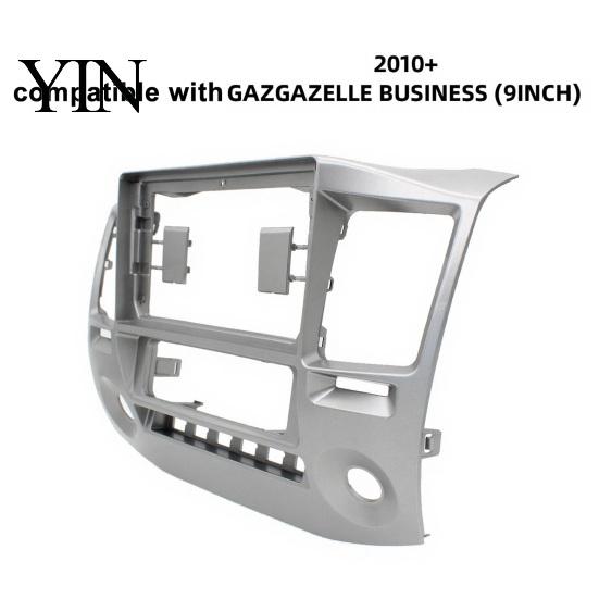 Radio Installation Trim 9 Inch Car Dash Fascia Frame for GAZ GAZELLE BUSINESS 2010+, Custom Fit Bezel Stereo Adapter Android Head Unit Retrofit, Black