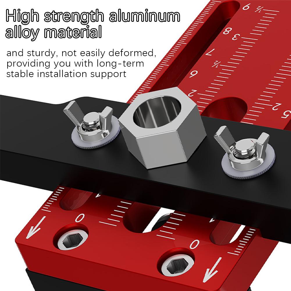 Cabinet Door Mounting Jig, with Support Arm&Clamp, with Tool Cabinets Face Frame Body Aluminum D5L4