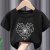 Spider Web Print Children's Short-Sleeved T-Shirt - New Style Children's Summer Clothing Half-Sleeved Boys' and Girls' T-Shirt
