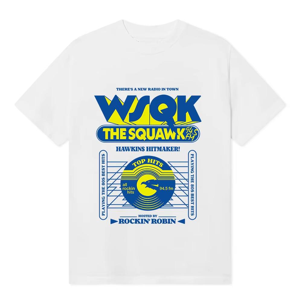 WSQK The Squawk 945 FM Tshirt Beam Me Up Tshirt Place Sucks Pattern Printed Tshirt 2026 Cotton Mens Tshirt Street Wear Y2K S