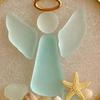 Sea Glass Nativity Christmas Ornament Beach-Inspired Hanging Ornament Nativity Christmas Tree Decoration for Xmas Tree Coastal Home Decor