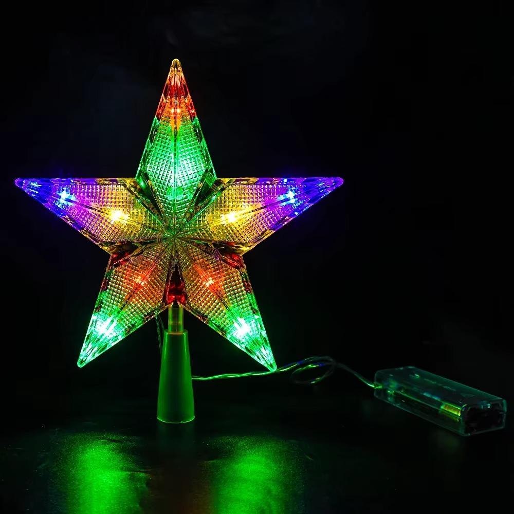 Glowing Christmas Tree Topper Star LED Xmas Atmosphere  Light  Gift