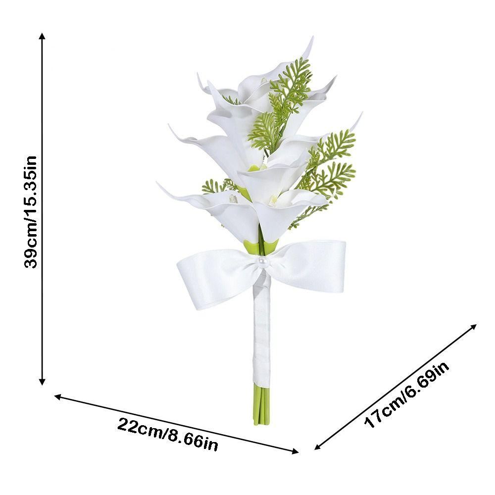 Handheld Bridal Bouquet Elegant Wedding Hold Flower Calla Flower Bouquet  Home Decor