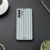 L-light blue stripeds Phone Case For Samsung S25,S24,S21,S22,S23,S30,Ultra,S20,Plus,Fe,Lite,Note,10,Black Cover