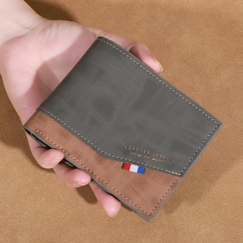 

Men s high-capacity leather wallet, small multi slot po wallet for coins, vintage wallet