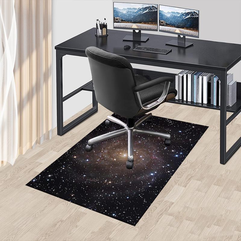 

galaxy spiral Crystal Velvet chair mat Area Rug - Non-Slip, Floor Mat, Office Desk Chair Rugs, Bedroom Decor.Christmas Gift-1106169 60cm by 90cm