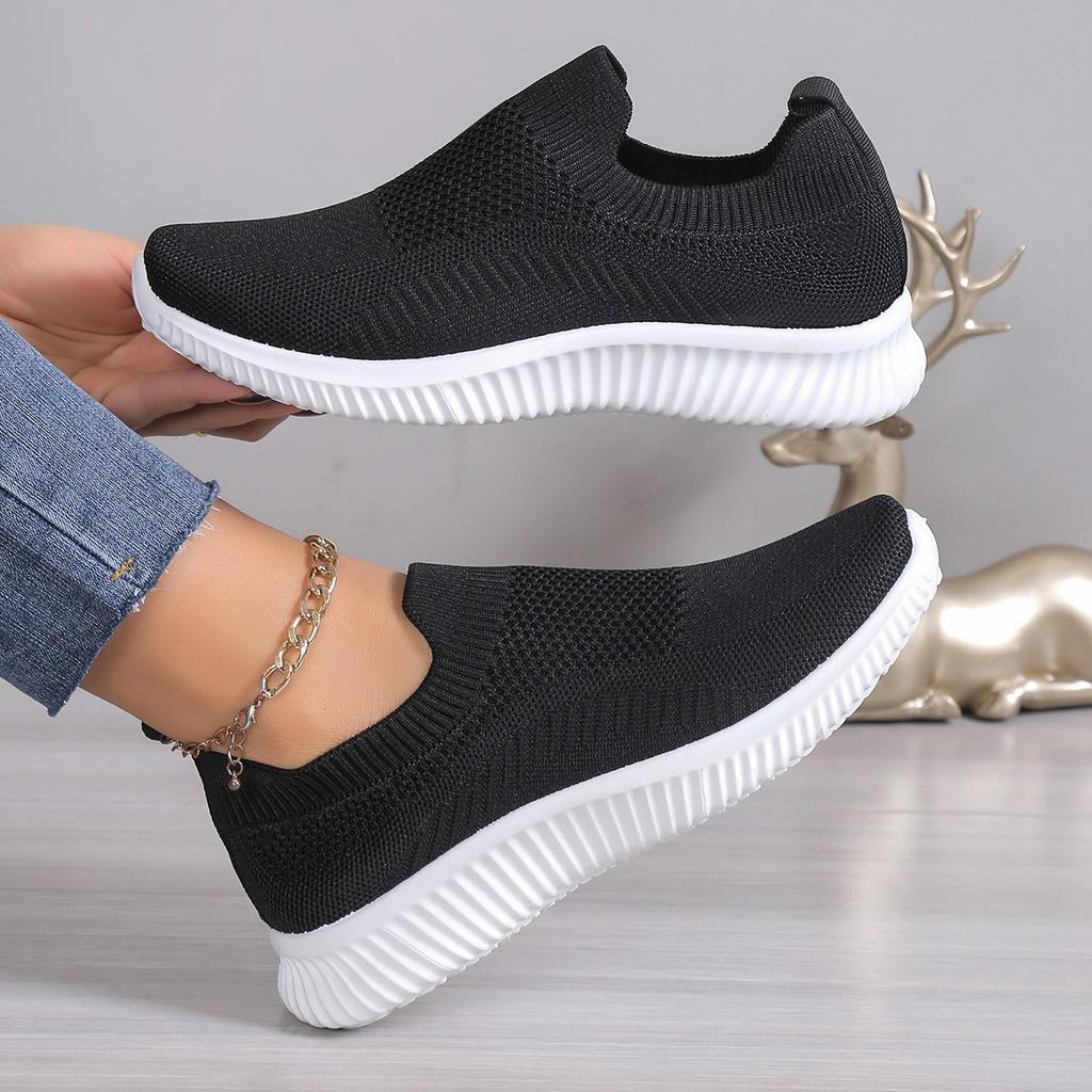 Women Vulcanized Shoes New High Quality Women Sneakers Slip On Flats Shoes Women Loafers Walking Flat