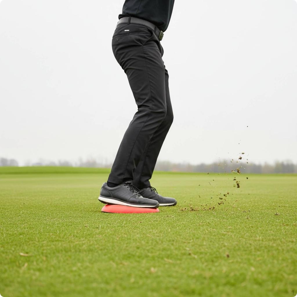 Golf Power Pedal Portable Swing Training Pad Club Control for Driving Range