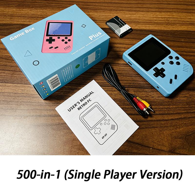 Portable Mini Handheld Video Game Console 8 Bit 3.0 Inch Color Lcd Kids Color Game Player 500 In 1 Games Single Player Version