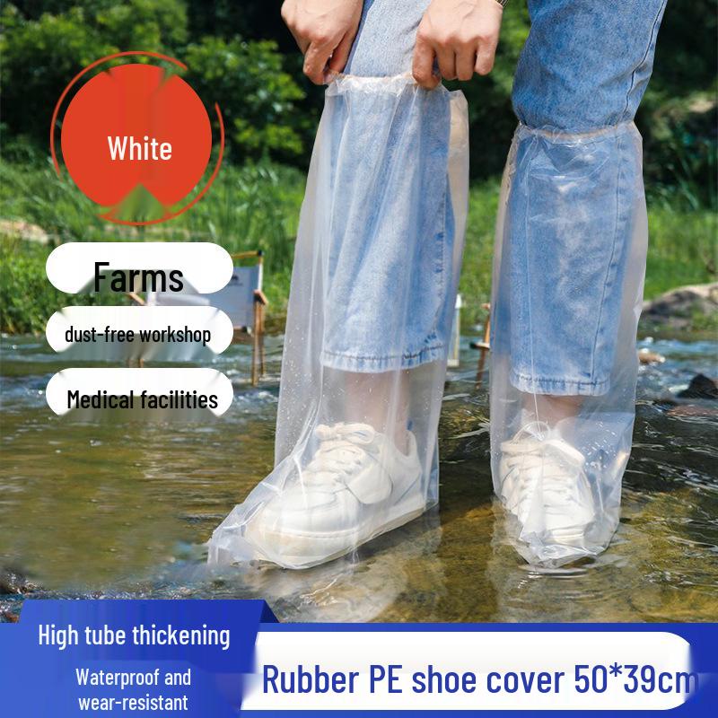 Children's Waterproof Thickened Rain Shoe Covers - Wear-Resistant, High Tube Design for Outdoor Use
