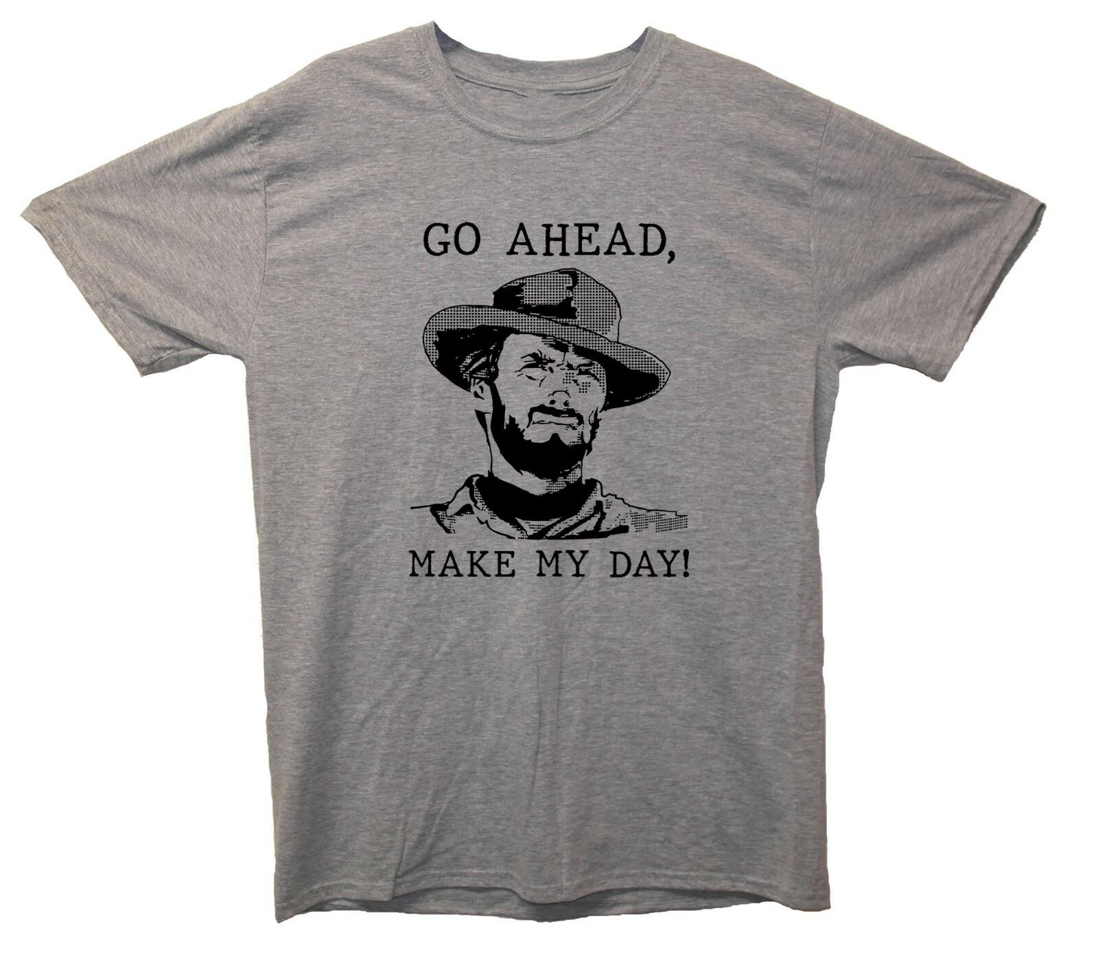 Go Ahead Make My Day Printed T-Shirt (The Good, The Bad & The Ugly Inspired) S разноцветный
