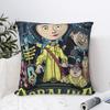 Coraline The Secret Door Pillowcase Cushion Cover Decoration Vintage Halloween Horror Girl Throw Pillow Case Cover Chair