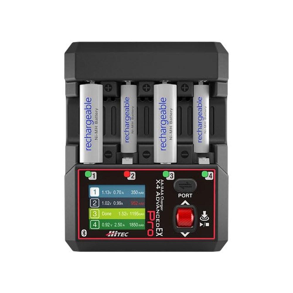 Hitec Multiplex Japan RC Car Battery Charger Set X4 High-Tech Fast Charging AA AAA Discharger Refresh Analyze High Performance PD Compatible Simple