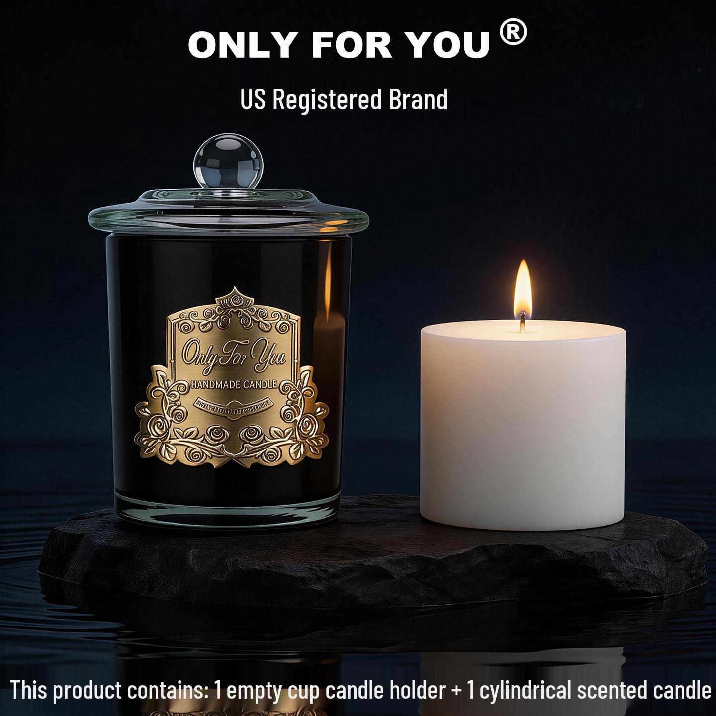 Metal Nameplate Glass Birthday Candle Lamp - Home Decoration Souvenir