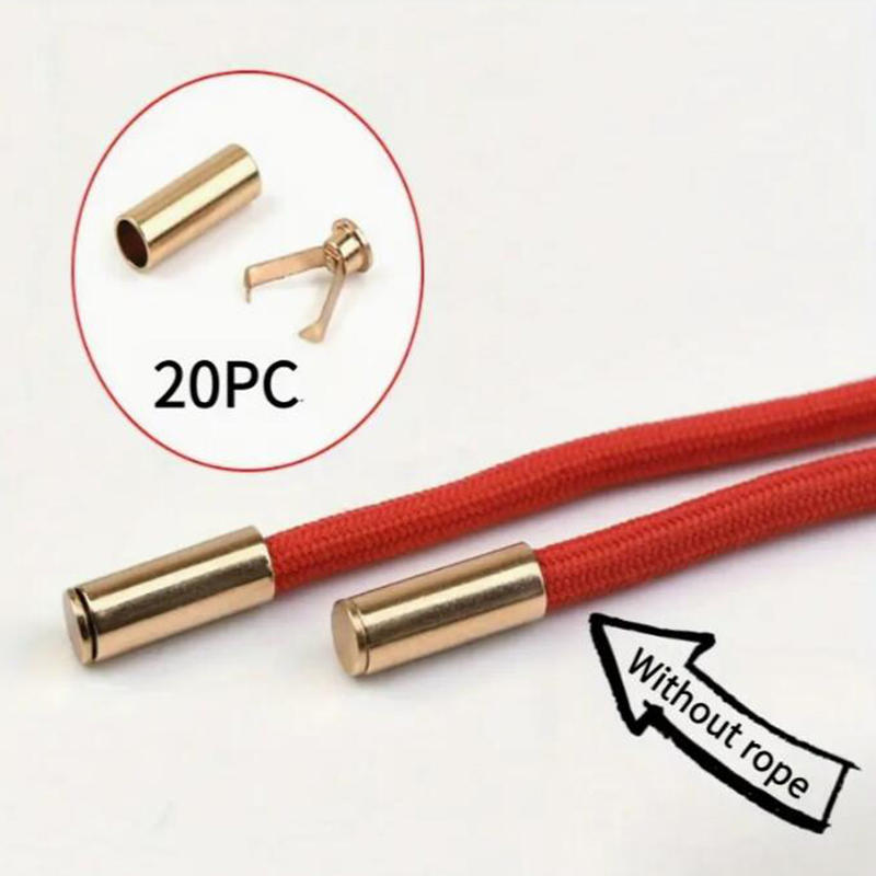 20PCS Practical Shoe Lace Ends Tip Hat Drawstring Fixing Buckle Mutli-Purpose Shoelace Replacement Heads for Shoes, Jackets