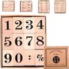 Fogman Number Wooden Cute and Day of the Large and Small Set Stamps, Stamps, Stylish, Week, Month, (Numbers)