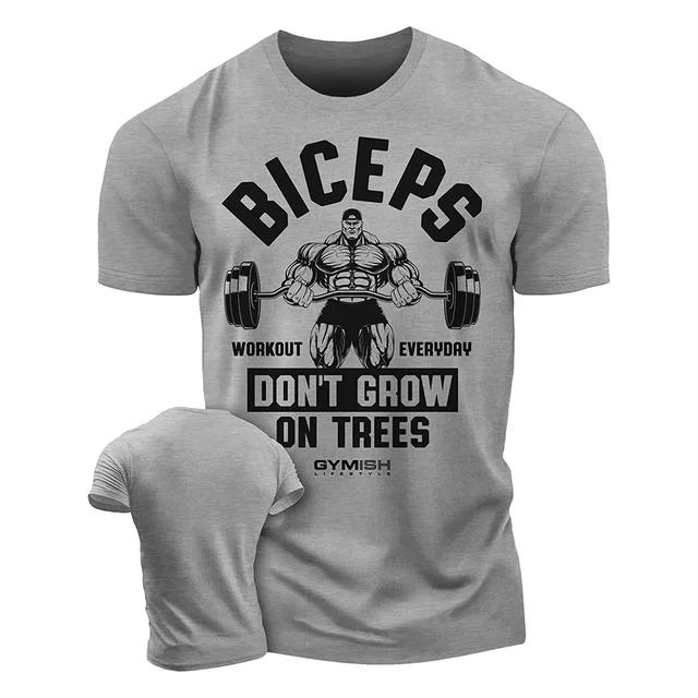 2025 3D Men's Printed Training T-shirt, Fashionable and Fun Fitness Short Sleeved T-shirt, Elastic and Breathable Top