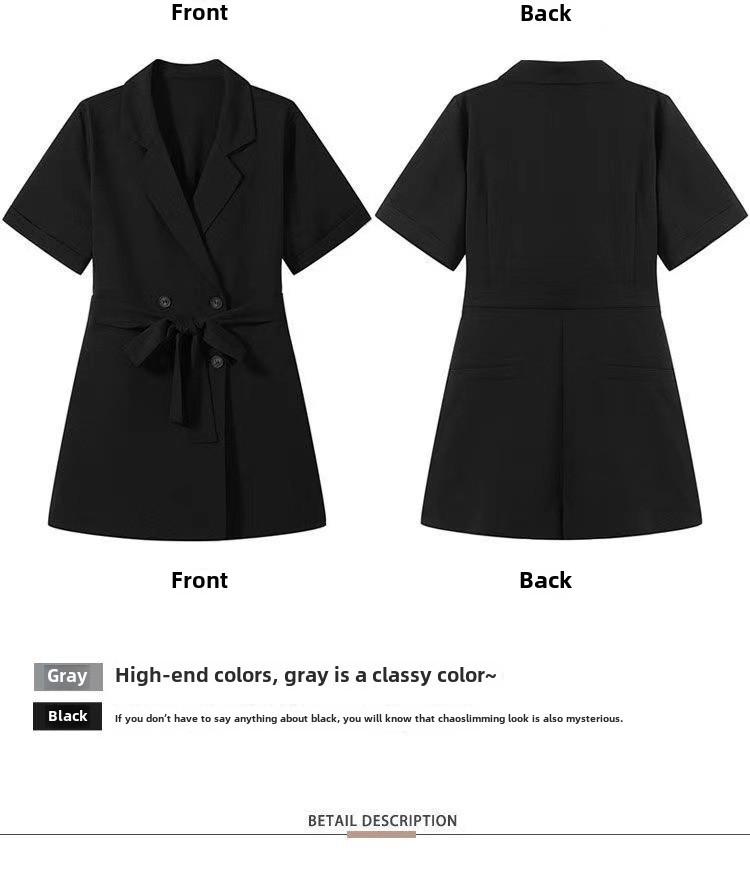 2025 Women's Fashion Suit Romper: Summer High Waist, Loose Fit, Wide Leg Jumpsuit Skirt